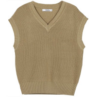 Жилет для девочки (Делорас) арт.M63618F размер 34/134-46/170 цвет бежевый