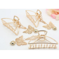 Краб для волос металл 7см золото артикул RKK-525 овал