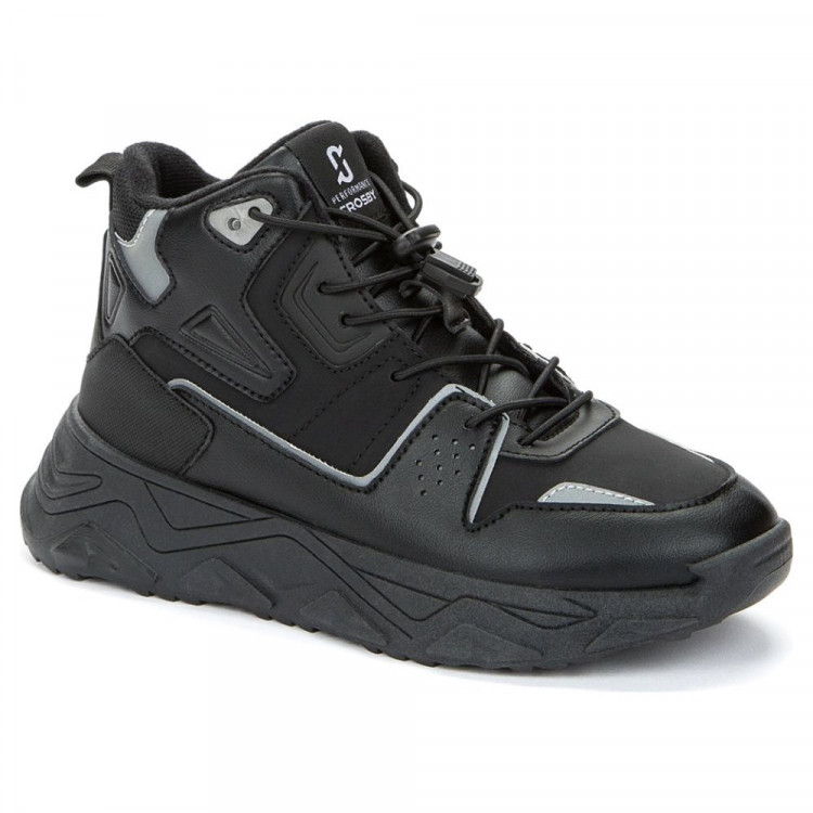 Ботинки для мальчика (CROSBY) черные верх-искусственная кожа подкладка-байка артикул 238084/03-01