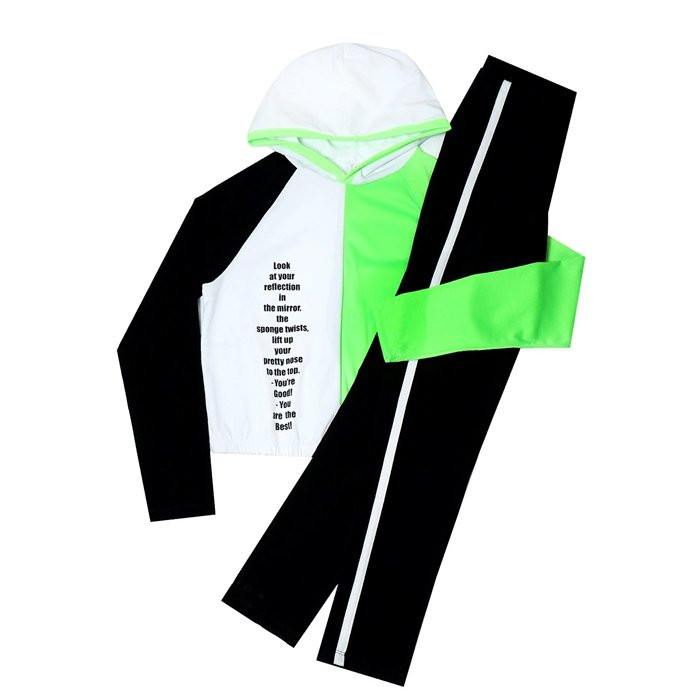 Костюм спортивный для девочки арт.201402202-89 размер 48/170 трикотажный цвет неон зеленый
