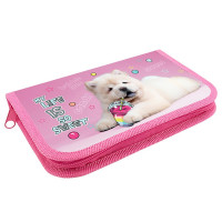 Пенал 1 отделение с откидной планкой (ОНИКС) ПКТ 7-20  МАХ Sweet dog 212х135х26мм полиэстер