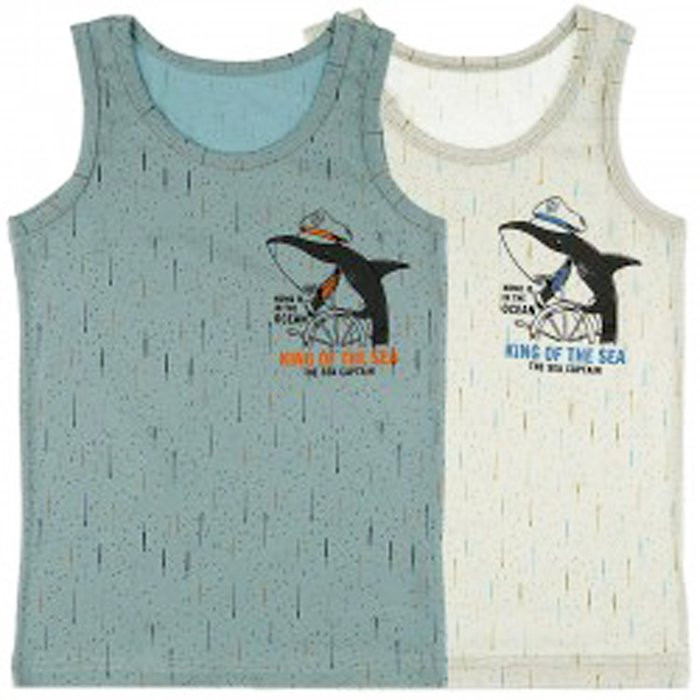 яяяМайка для мальчика арт.77735KB размер 32/122-128 100% х/б цвет в ассортименте