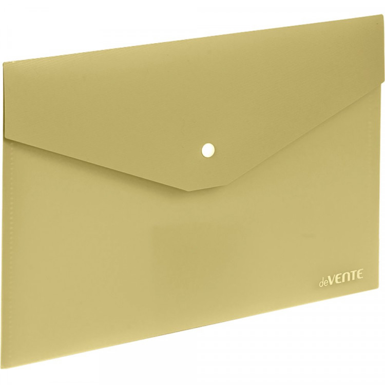 Папка-конверт на кнопке А5(170*240) 350мкм deVENTE sigNATURE, оливковая арт.3072513 (Ст.10/120)