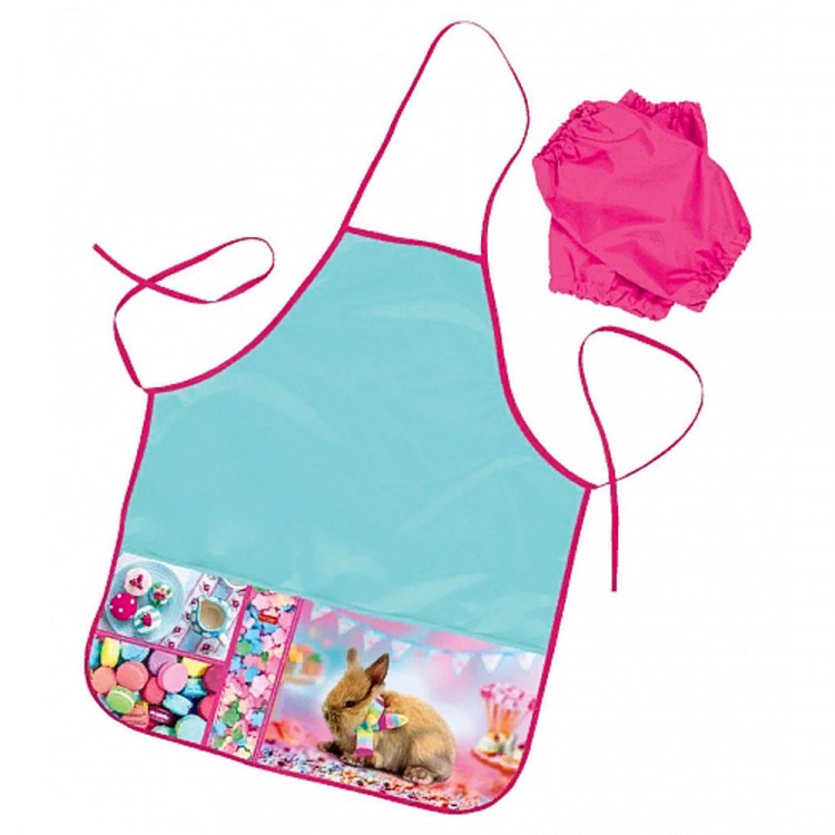 Фартук для детского творчества (Hatber) с 2 карманами MINI Кролик в шарфике арт.NFn_28075