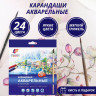 Карандаши цветные акварельные (ЛУЧ) Классика цвета 24 цвета с кистью арт.32С 2092-08