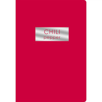 Блокнот А5 мягкая обложка скоба 48л. (Listoff) Chili Pepper soft-touch ламинация тиснение фольгой арт.ТКФ489253