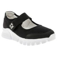 Туфли для девочки (Kenka) черный верх-текстиль/искусственная кожа подкладка-текстиль/натуральная кожа размерный ряд 32-37 арт.RXN_1905-03_black