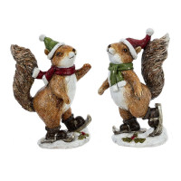 Статуэтка декоративная "Белка на коньках" 15см арт.812582