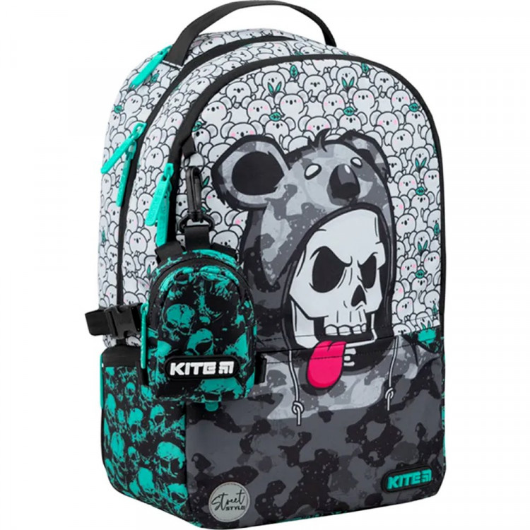 Рюкзак для мальчика (KITE) Education teens 40x27x15см + рюкзачок-подвеска арт.K22-2569M-1