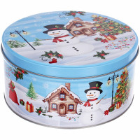 Банка жестяная "Сказочный снеговик" 16,5*8см 1500мл арт.894-412