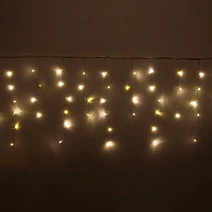 Гирлянда эл.д/улицы подвесная Бахрома 5*0,4/0,6м 180LED (св.провод) цв.т.белый мерц. арт.183-273