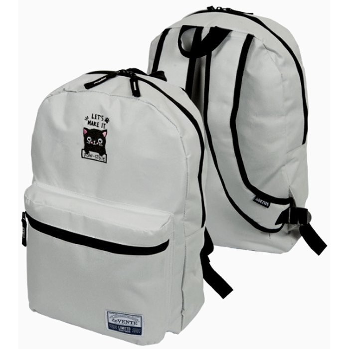 Рюкзак для девочки (deVENTE) Cat серый 40х29х17 см арт.7032046