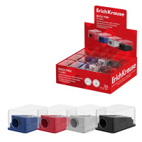 Точилка пластиковая ErichKrause Base Mini, Classic, с контейнером, ассорти арт.60079