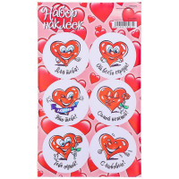 Наклейки для цветов и подарков "Сердечки" арт.9908067