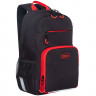 Рюкзак для мальчика (Grizzly) арт.RB-255-2/3 черный-красный 25х40х13см