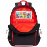Рюкзак для мальчика (Grizzly) арт.RB-255-2/3 черный-красный 25х40х13см