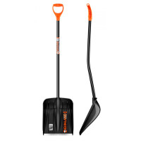 Лопата снеговая пластик 450*370 мм с черенком алюминий с оцинк. наконечником FINLAND арт.2187-Ч