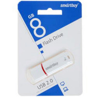 Флеш диск 8GB USB 2.0 Smartbuy Crown White SB8GBCRW-W
