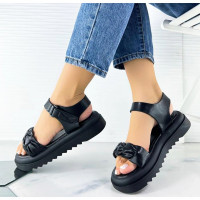 Босоножки для девочки (Nalisha) черный верх-искусственная кожа подкладка-искусственная кожа размерный ряд 36-41 арт.apb-623-1