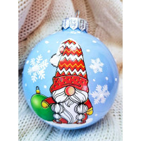 Шар стекло 08см "Сказочный гномик 2" п/у арт.КУ-80-224133