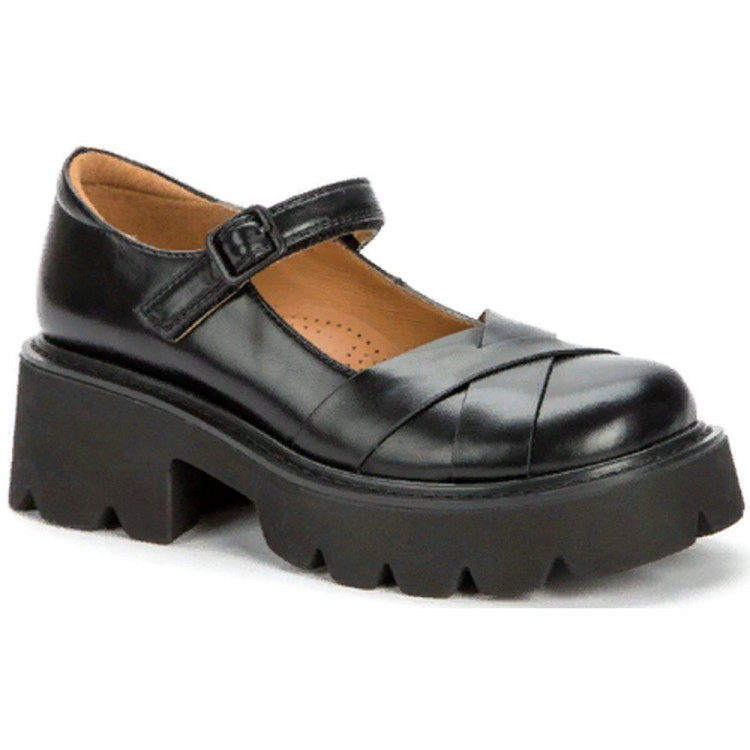Туфли для девочки (BETSY) черные верх-искусственная кожа подкладка-текстиль размерный ряд 34-36 арт.928328/05-01