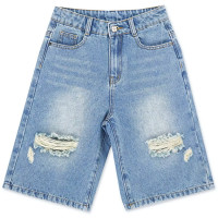 Шорты для мальчика артикул DELORAS 55472 размерный ряд 34/134-44/164 цвет джинсовый
