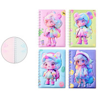 Блокнот А5 мягкая объемная обложка 80 листов (Mazari) Девочки 17.8 х 13 см ассорти арт.M-3136