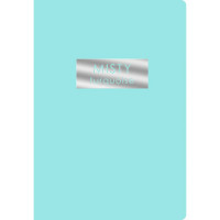 Блокнот А5 мягкая обложка скоба 48л. (Listof) Misty Turquoise soft-touch ламинация тиснение фольгой арт.ТКФ489249