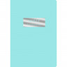 Блокнот А5 мягкая обложка скоба 48л. (Listof) Misty Turquoise soft-touch ламинация тиснение фольгой арт.ТКФ489249