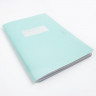 Блокнот А5 мягкая обложка скоба 48л. (Listof) Misty Turquoise soft-touch ламинация тиснение фольгой арт.ТКФ489249
