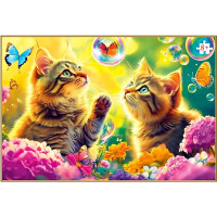 Пазл 500 элементов Два кота и пузырик (Умные игры) арт.4630395039369