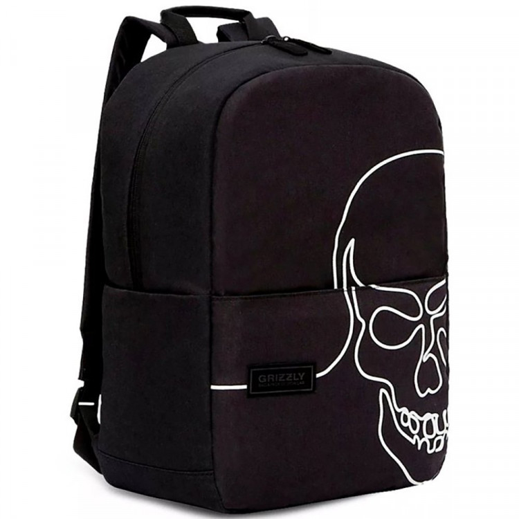 Рюкзак для мальчиков (Grizzly) арт RQL-219-4/1 черный 43×27×15см