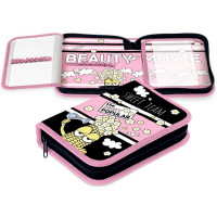 Пенал 1 отделение с 2 откидными планками (Hatber) Модная кукуруза 200х140мм арт. NPk_56316