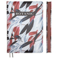 Ежедневник А5 недат. к/з deVENTE "Botanic" бело-коричневый, коричневый срез, 136л, 2 ляс арт.2334618