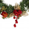 Венок декоративный 30см хвоя ПВХ, с красными украшениями арт.813696