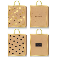 Пакет бумажный с ручкой "deVENTE.Ethetic Gold" вертикальный 26*32*10см арт.9041439