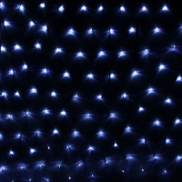 Гирлянда электрическая для дома сетка 1,5*1,5м 120LED цвет белый (светлый провод) 8режимов арт.183-401