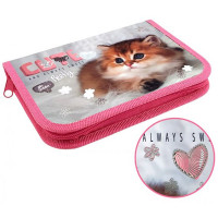 Пенал 1 отделение (Оникс) ПКК 04-12_69822 Cute kitty 190х130мм ламинированный картон