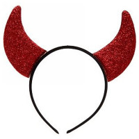 Ободок карнавальный "Чертик блестящий" 19см арт.776-312