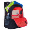 Рюкзак для мальчиков (GRIZZLY) арт RU-132-2/2 черный - красный 31х42х22 см