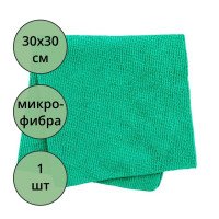 Салфетка универсальная микрофибра 30*30 320г/м2 1шт/уп зеленая арт.55-9166