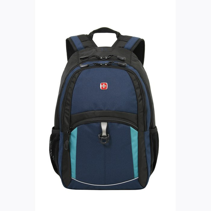 Рюкзак для мальчиков (WENGER) синий/черный/бирюзовый 33x15x45 см арт 3191203408