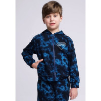 Толстовка для мальчика (CLE) артикул 836147/52ан_п размерный ряд 28/104-32/128 цвет джинсовый/черный