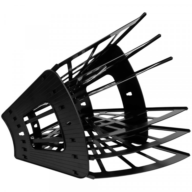 Лоток-веер для бумаг вертикально-горизонтальный  5 отделения черный арт.ЛТ416