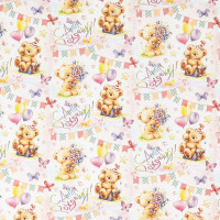 Бумага упаковочная глянцевая 70*100см Мишки арт.WP-114553-TB