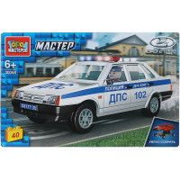 Конструктор пластиковый LADA ваз-21099 Полиция 40 деталей (Город мастеров) арт.30058-CY