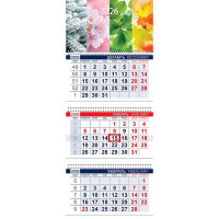 Календарь настенный 3-бл 2026 297*750мм "Времена года" на 3 гребнях Хатбер арт.3Кв3гр3_34389