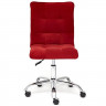 Кресло офиснок ZERO без подлокотников флок бордовый