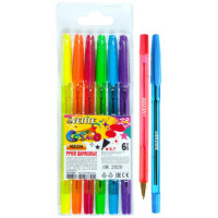 Набор ручек шариковых 6 цветов (deVENTE) Cosmo в пластиковый блистере арт.5073303