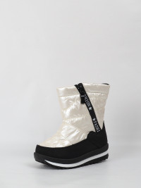 Дутики для девочки ( SaiJun) бежевый верх-искусственная кожа подкладка -натуральный мех артикул czz-1115-5